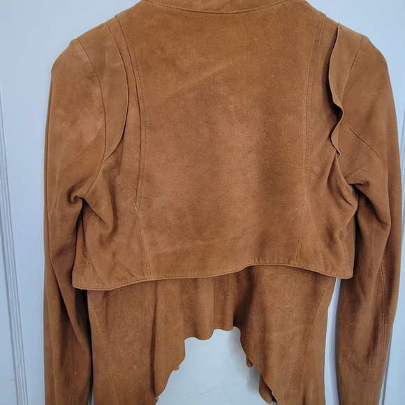 Suede cropped slouchy jacket - Picture 4 of 5